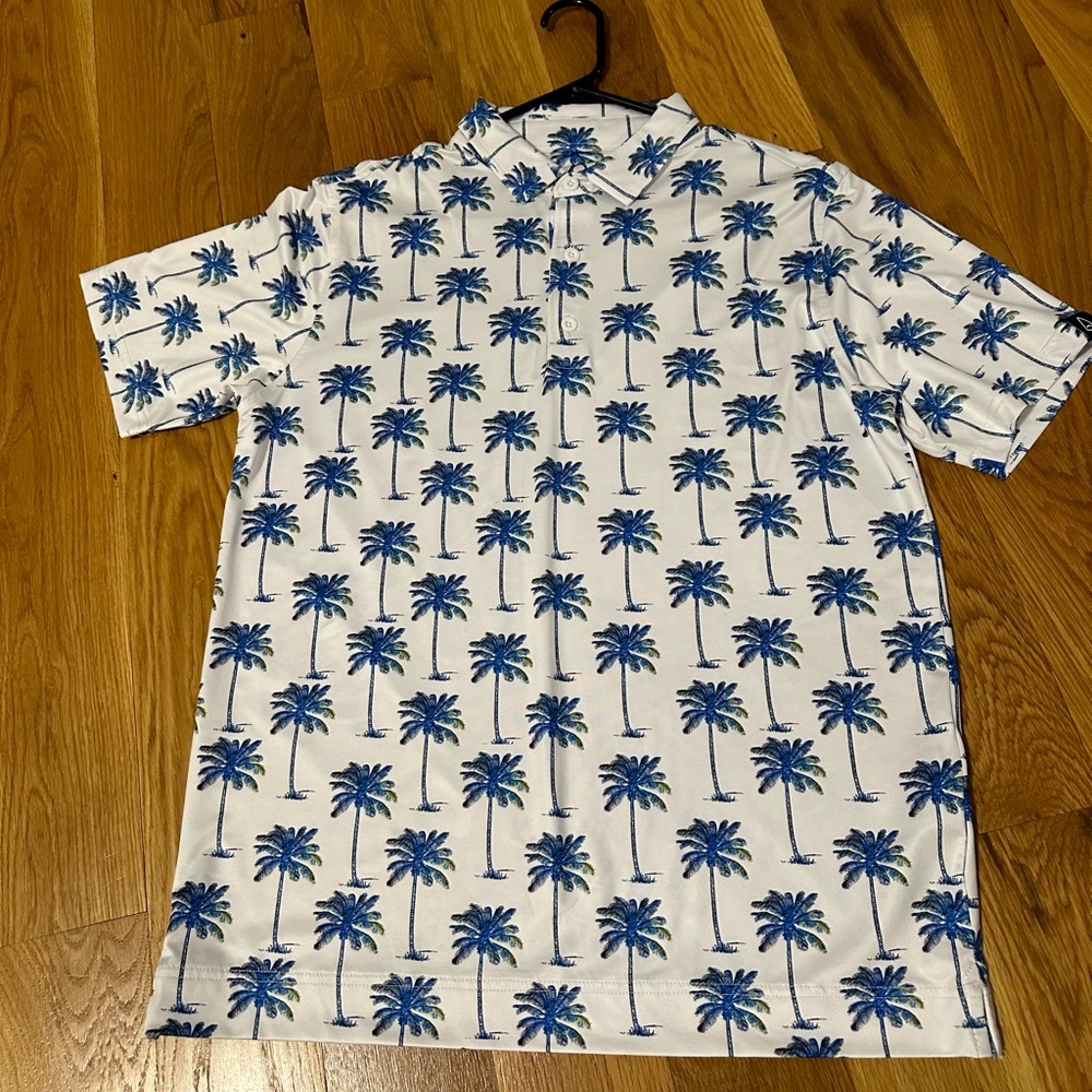 Palm tree polo golf shirt